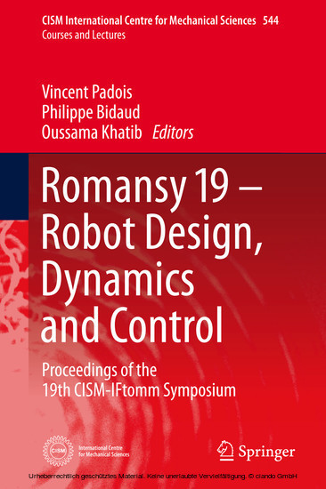 Romansy 19 - Robot Design, Dynamics and Control main product photo