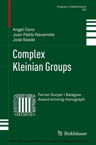 Complex Kleinian Groups main product photo