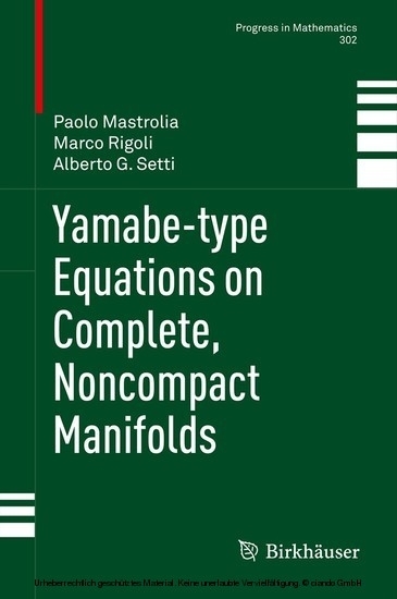 Yamabe-type Equations on Complete, Noncompact Manifolds main product photo