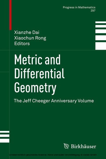 Metric and Differential Geometry main product photo