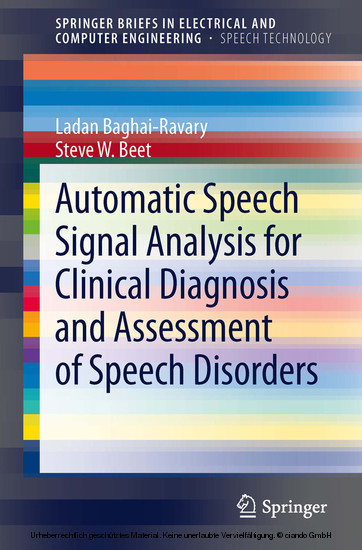 Automatic Speech Signal Analysis for Clinical Diagnosis and Assessment of Speech Disorders main product photo