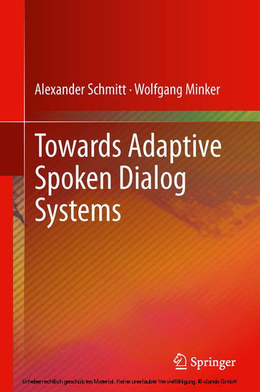 Towards Adaptive Spoken Dialog Systems main product photo
