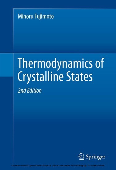 Thermodynamics of Crystalline States main product photo