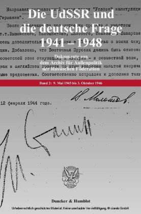 Die UdSSR und die deutsche Frage 1941-1948.