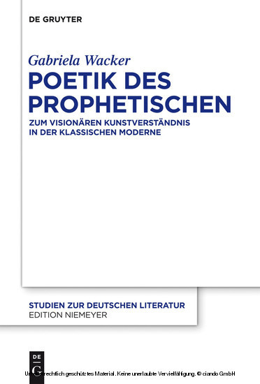 Poetik des Prophetischen main product photo