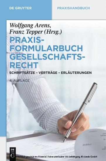 Praxisformularbuch Gesellschaftsrecht main product photo