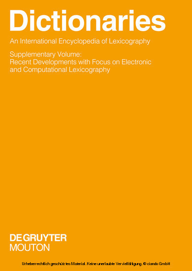 Dictionaries. An International Encyclopedia of Lexicography main product photo