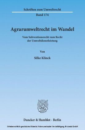Agrarumweltrecht im Wandel.