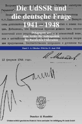 Die UdSSR und die deutsche Frage 1941-1948.