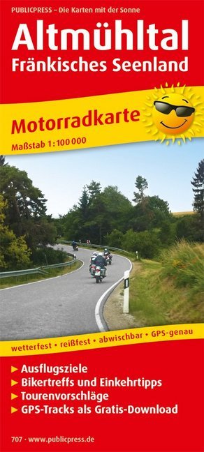 PublicPress Motorradkarte Altmühltal - Fränkisches Seenland main product photo