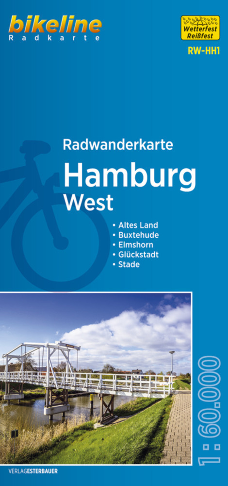 Bikeline Radwanderkarte Hamburg West main product photo