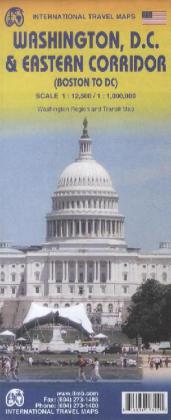 International Travel Map ITM Washington DC & Eastern Corridor (Boston to DC) main product photo