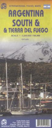International Travel Map ITM Argentina South & Tierra del Fuego main product photo