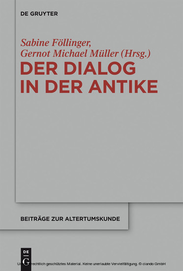 Der Dialog in der Antike main product photo