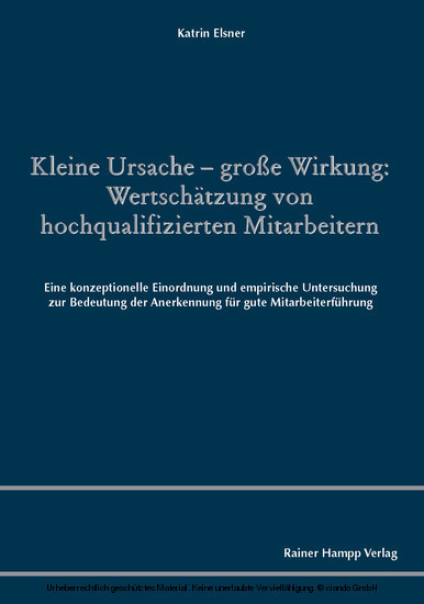 Kleine Ursache - große Wirkung: Wertschätzung von hochqualifizierten Mitarbeitern main product photo