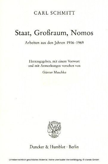 Staat, Großraum, Nomos. main product photo