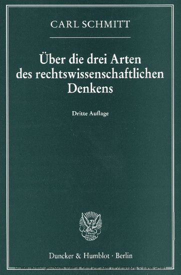 Über die drei Arten des rechtswissenschaftlichen Denkens. main product photo