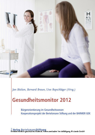 Gesundheitsmonitor 2012 main product photo