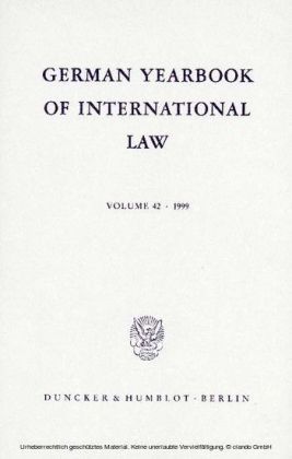 German Yearbook of International Law / Jahrbuch für Internationales Recht.