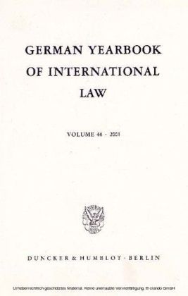 German Yearbook of International Law / Jahrbuch für Internationales Recht.