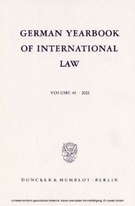 German Yearbook of International Law / Jahrbuch für Internationales Recht.