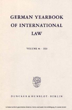 German Yearbook of International Law / Jahrbuch für Internationales Recht.