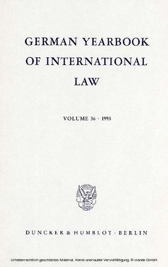 German Yearbook of International Law / Jahrbuch für Internationales Recht. main product photo