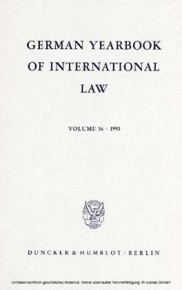 German Yearbook of International Law / Jahrbuch für Internationales Recht.
