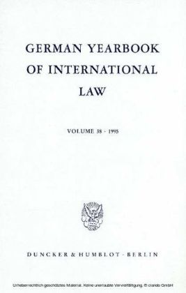 German Yearbook of International Law / Jahrbuch für Internationales Recht.