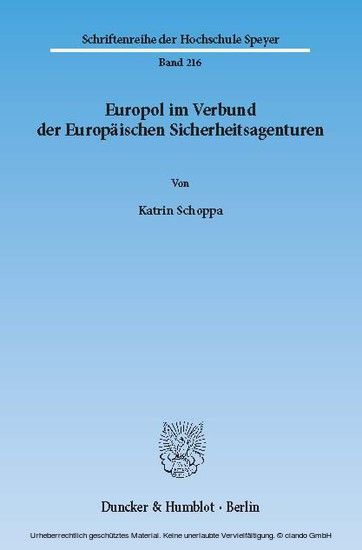 Europol im Verbund der Europäischen Sicherheitsagenturen. main product photo
