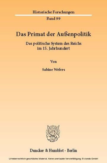 Das Primat der Außenpolitik. main product photo