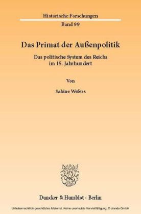 Das Primat der Außenpolitik.