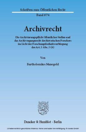 Archivrecht.