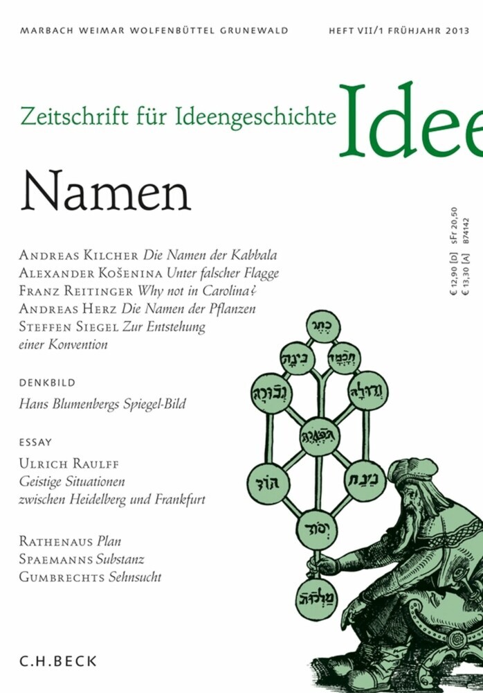 Zeitschrift für Ideengeschichte Heft VII/1 Frühjahr 2013 main product photo