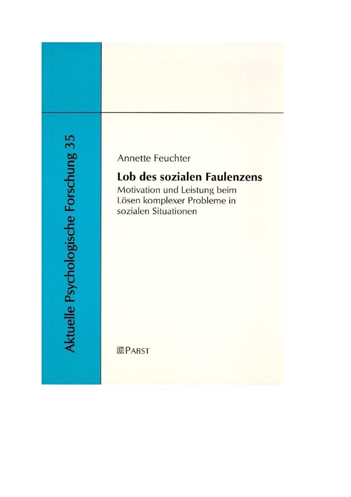 Lob des sozialen Faulenzens main product photo