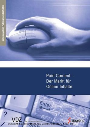 Paid Content - Der Markt für Online Inhalte (VDZ)