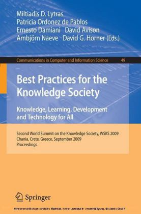 Best Practices for the Knowledge Society. Knowledge, Learning, Development and Technology for All