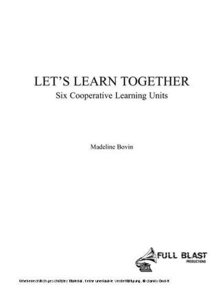 Let's Learn Together: Six Cooperative Learning Units main product photo