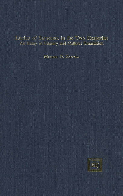 Lucian of Samosata in the Two Hesperias. An essay in Literary and Cultural Translation main product photo
