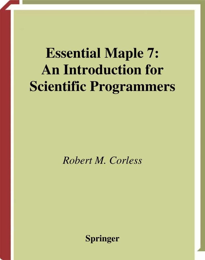 Essential Maple 7. An Introduction for Scientific Programmers main product photo