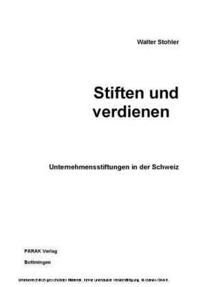 Stiften und verdienen
