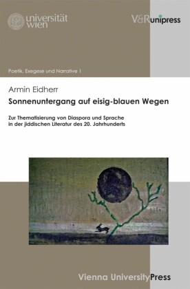 Sonnenuntergang auf eisig-blauen Wegen