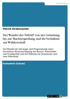 Der Wandel der NSDAP von der Gründung bis zur Machtergreifung und ihr Verhältnis zur Wählerschaft