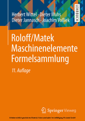Roloff/Matek Maschinenelemente Formelsammlung