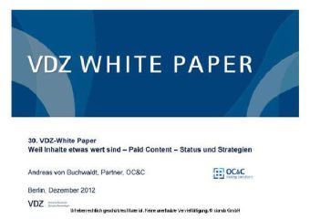 Weil Inhalte etwas wert sind - Paid Content - Status und Strategien