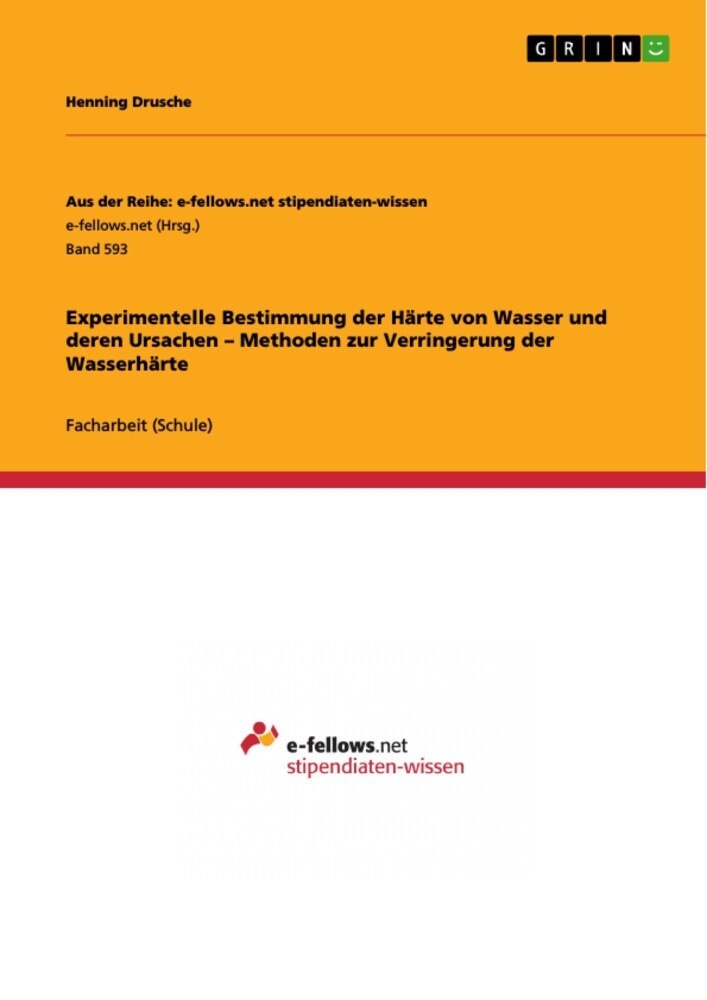 Experimentelle Bestimmung der Härte von Wasser und deren Ursachen - Methoden zur Verringerung der Wasserhärte main product photo