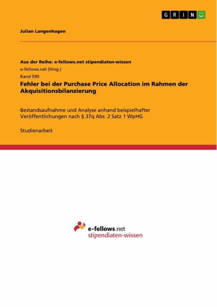 Fehler bei der Purchase Price Allocation im Rahmen der Akquisitionsbilanzierung main product photo