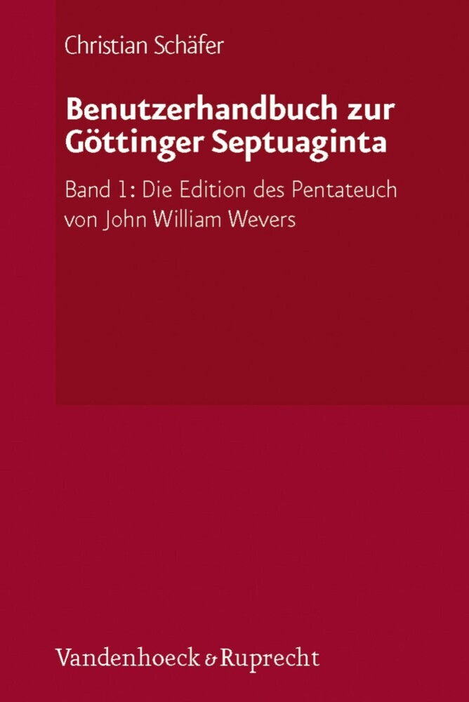 Benutzerhandbuch zur Göttinger Septuaginta main product photo