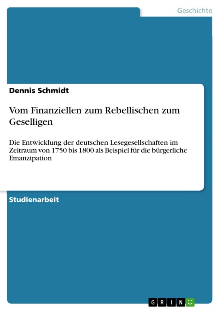 Vom Finanziellen zum Rebellischen zum Geselligen main product photo
