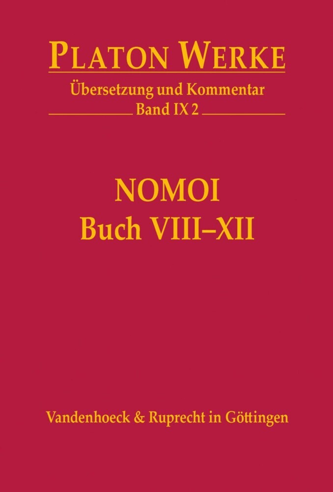 IX 2 Nomoi (Gesetze) Buch VIII-XII main product photo